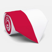 Cravate Couleur de fractionnement carlet et blanc (Roulé)