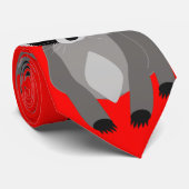 Cravate Couleur drôle de coutume de raton laveur (Roulé)