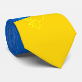 Cravate Couleur du drapeau Peace Ukraine (Roulé)