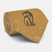 Cravate Couleur du symbole de hibou (Roulé)