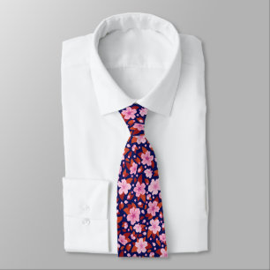 Cravate Couleur Editable Sakura d'arrière - plan ou fleur