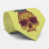 Cravate Couleur faite sur commande punk d'ananas génial (Roulé)