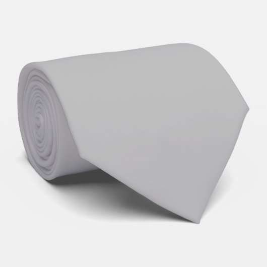 Cravate Couleur Gris Argent Uni (Roulé)