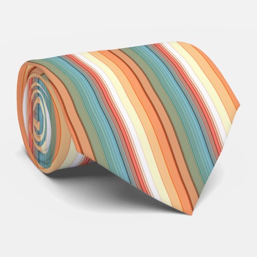 Cravate Couleur Muet des rayures sud-ouest (Roulé)