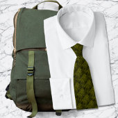 Cravate Couleur or Alligator Faux Cuir ・ double face