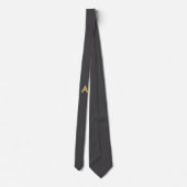 Cravate Couleur Or Gris Monogramme Professionnel (Dos)