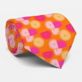 Cravate couleur orange et rose pop (Roulé)