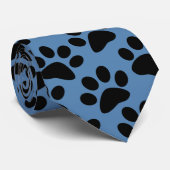 Cravate Couleur PAWPRINTS (empreintes de pattes chiots) ~~ (Roulé)