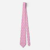 Cravate Couleur rose clair avec pois classiques (Devant)