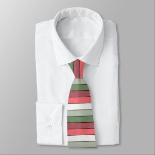 Cravate Couleur Rouge Blanc Vert Noël Sur Papier Texté