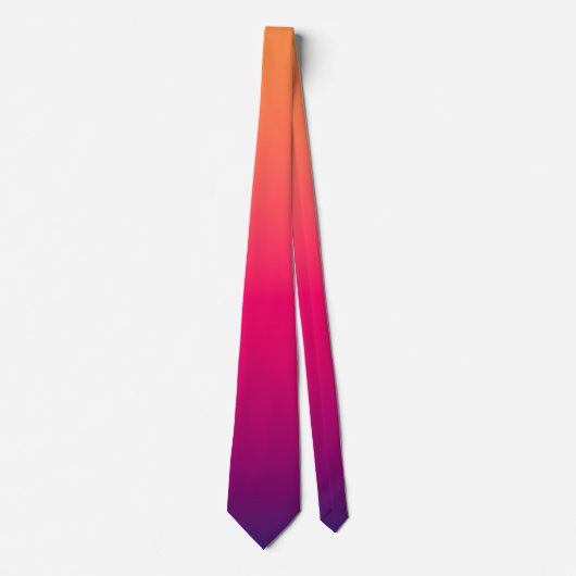 Cravate Couleur Rouge Orange Violet (Devant)