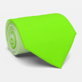 Cravate Couleur seulement - vert néon + votre idée (Roulé)