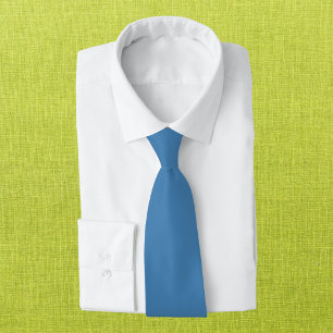 Cravate Couleur solide bleu acier