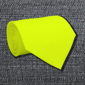 Cravate couleur solide jaune fluorescent