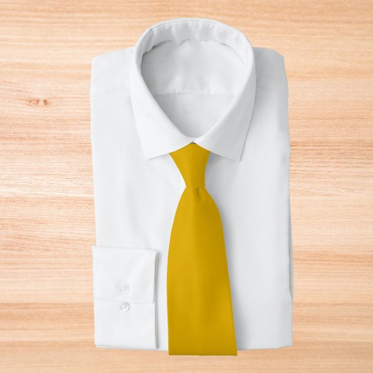 Cravate Couleur solide jaune moutarde