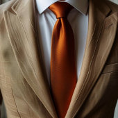 Cravate couleur solide orange brûlée