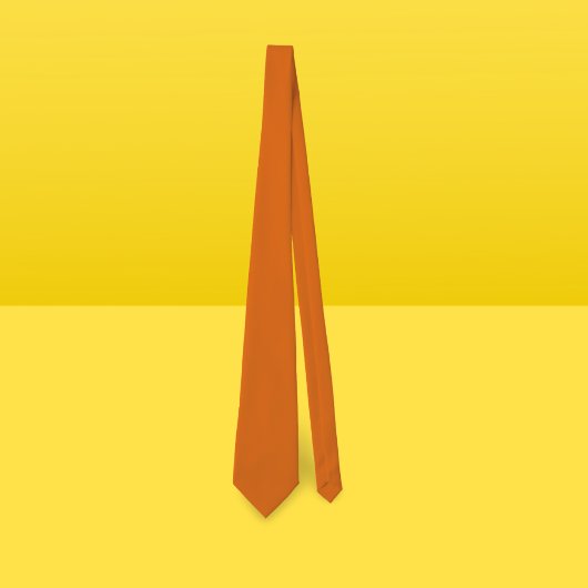 Cravate couleur solide orange brûlée no2