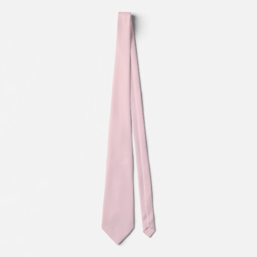 Cravate Couleur solide rose en poudre (Devant)