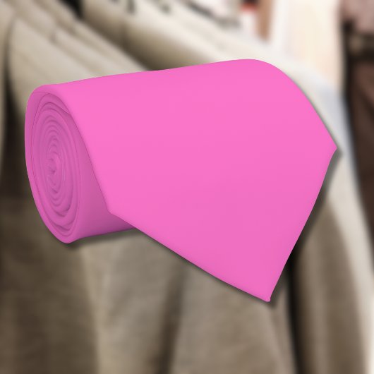 Cravate Couleur solide rose néon | Classique