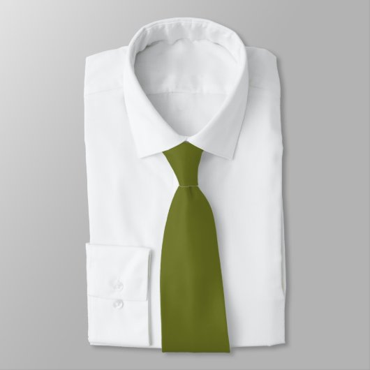 Cravate Couleur solide vert olive (Attaché)