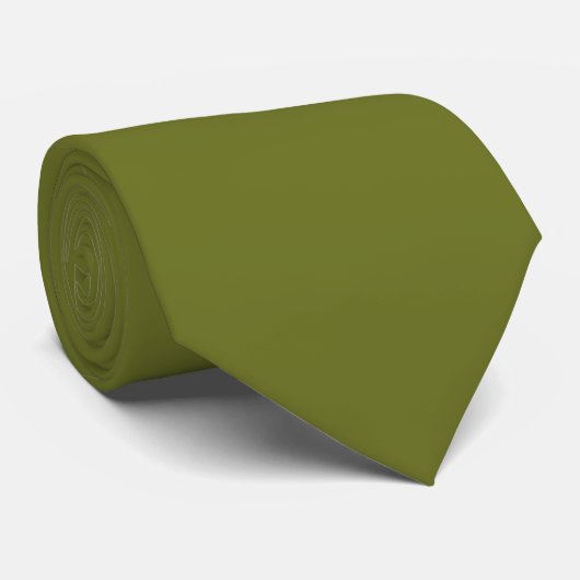 Cravate Couleur solide vert olive (Roulé)
