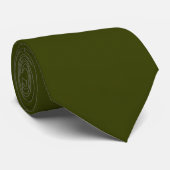 Cravate Couleur solide vert olive foncé (Roulé)