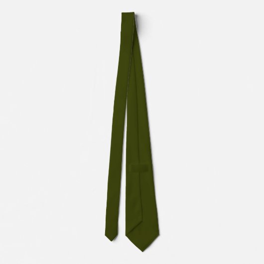 Cravate Couleur solide vert olive foncé (Dos)