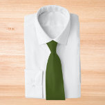Cravate Couleur solide verte de mousse foncée<br><div class="desc">Couleur solide verte de mousse foncée</div>