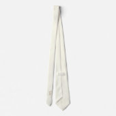Cravate couleur uni ivoire -monogrammé (Dos)