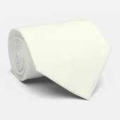 Cravate Couleur uni jaune pâle blanc pastel (Roulé)