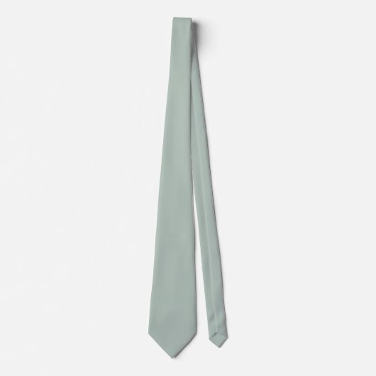 Cravate Couleur vert eucalyptus assourdi (Devant)