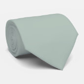 Cravate Couleur vert eucalyptus assourdi (Roulé)