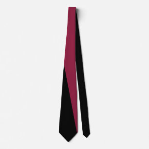 Cravate couleur vintage (noir et rouge Berry)