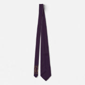 Cravate Couleur violet foncé Groomsmen monogramme (Dos)