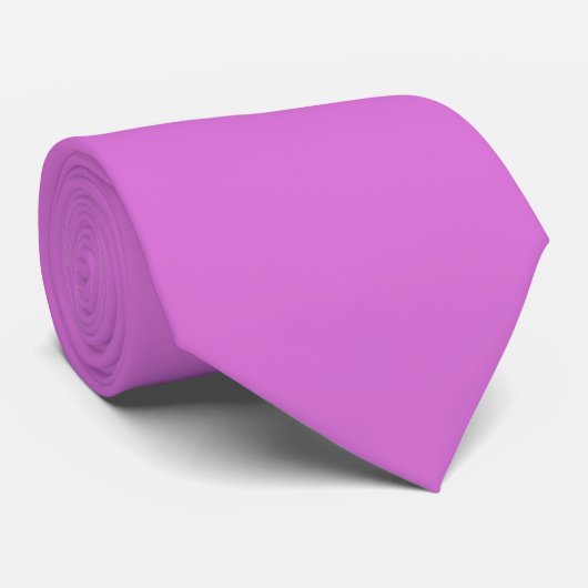 Cravate Couleur Violet Orchidée Uni (Roulé)
