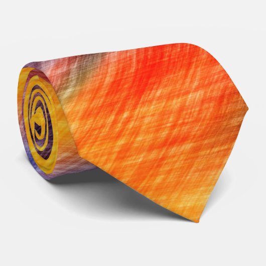 Cravate Couleurs Abstraites coucher de soleil (Roulé)