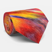 Cravate Couleurs Abstraites du coucher de soleil 3 (Roulé)