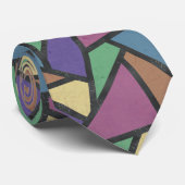 Cravate Couleurs arc-en-ciel en mosaïque motif (Roulé)