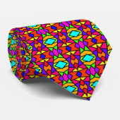 Cravate Couleurs arc-en-ciel Patchwork Motif de répétition (Roulé)