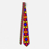 Cravate Couleurs arc-en-ciel Patchwork Motif de répétition (Dos)