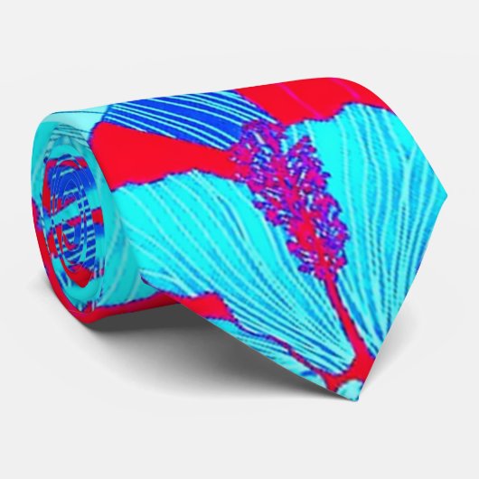 CRAVATE COULEURS AUDACIEUSES DE STYLE HAWAÏEN DE FUITE (Roulé)