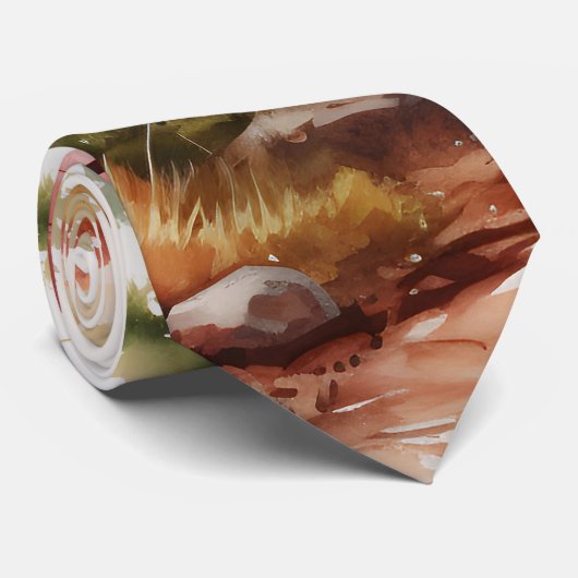 Cravate Couleurs automnales dans les bois (Roulé)