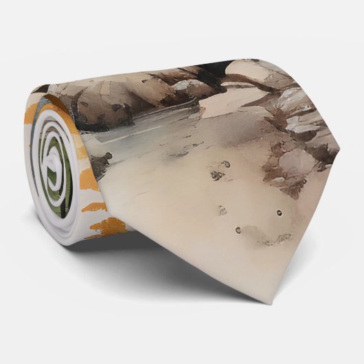 Cravate Couleurs automnales dans les bois (Roulé)