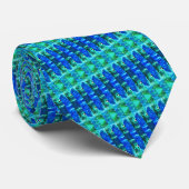 Cravate Couleurs bleues vertes élégantes (Roulé)