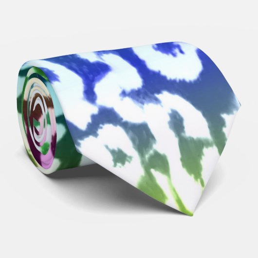 Cravate Couleurs cool Empreinte de léopard Peau (Roulé)