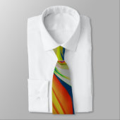 Cravate Couleurs d'agrumes de néon Abstrait douloureusemen (Attaché)