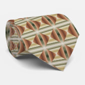 Cravate Couleurs D'Art Motif Brown, Vert Et Tan (Roulé)