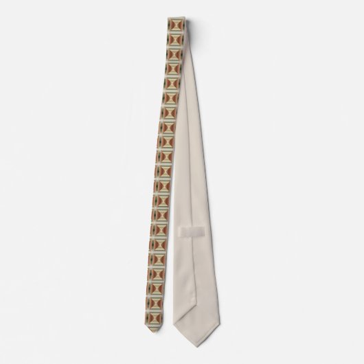 Cravate Couleurs D'Art Motif Brown, Vert Et Tan (Dos)