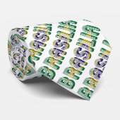 Cravate Couleurs de drapeau de typographie de Brasilia (Roulé)