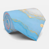 Cravate Couleurs de la fierté trans Lux Marble (Roulé)